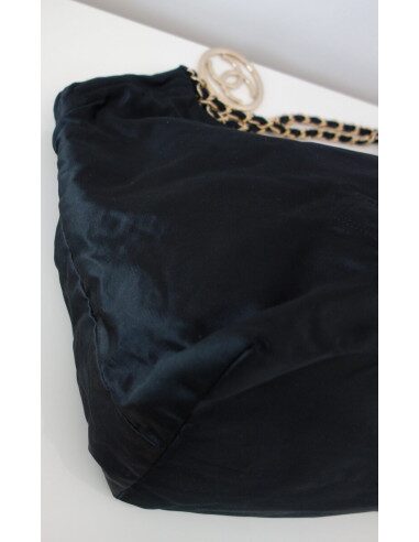 SAC CHANEL CABAS XXL SATIN NOIR 