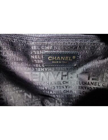 SAC CHANEL CABAS XXL SATIN NOIR 