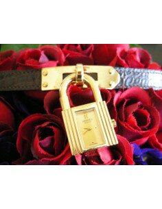 MONTRE HERMES KELLY BRACELET CROCODILE/LEZARD
