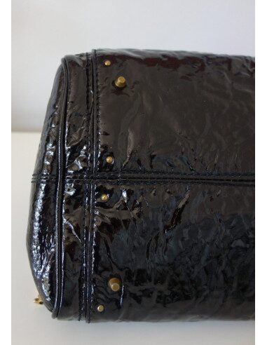 SAC CHLOE PADDINGTON CUIR VERNI NOIR 