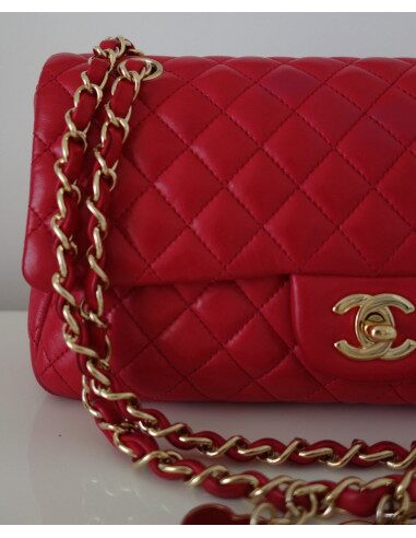 SAC CHANEL CLASSIQUE ST VALENTIN FRAMBOISE