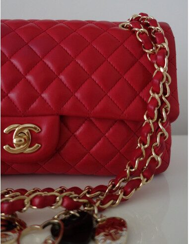 SAC CHANEL CLASSIQUE ST VALENTIN FRAMBOISE