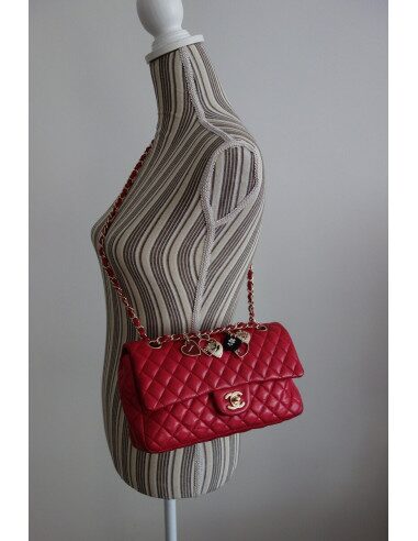 SAC CHANEL CLASSIQUE ST VALENTIN FRAMBOISE