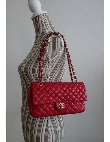 SAC CHANEL CLASSIQUE ST VALENTIN FRAMBOISE