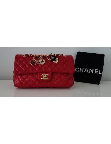 SAC CHANEL CLASSIQUE ST VALENTIN FRAMBOISE