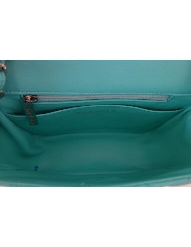SAC CHANEL CLASSIQUE PM TURQUOISE