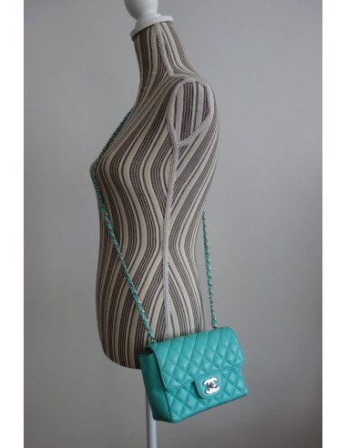 SAC CHANEL CLASSIQUE PM TURQUOISE