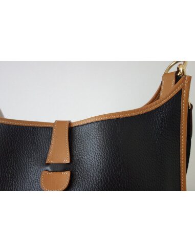 SAC EVELYNE HERMES CUIR BICOLORE