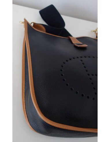 SAC EVELYNE HERMES CUIR BICOLORE