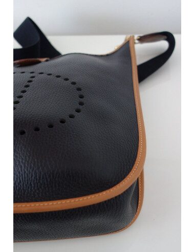 SAC EVELYNE HERMES CUIR BICOLORE