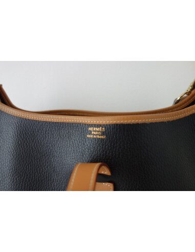 SAC EVELYNE HERMES CUIR BICOLORE