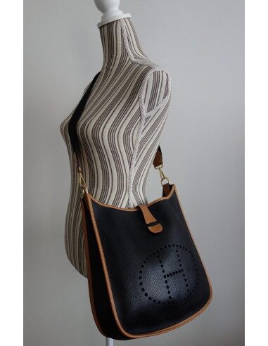 SAC EVELYNE HERMES CUIR BICOLORE