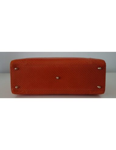 SAC LADY DIOR PYTHON ORANGE GM