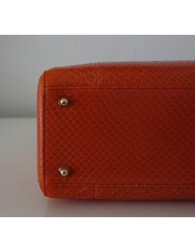 SAC LADY DIOR PYTHON ORANGE GM