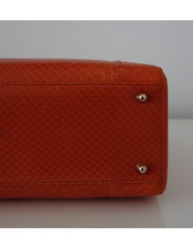 SAC LADY DIOR PYTHON ORANGE GM