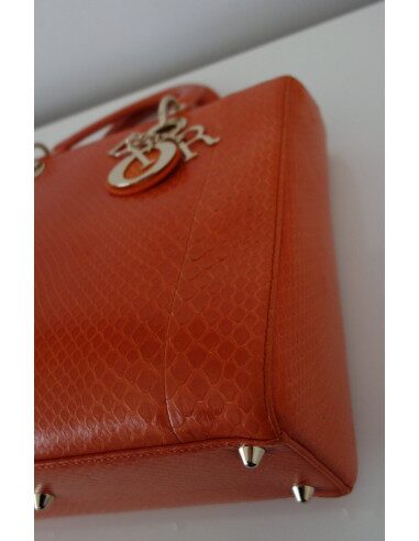 SAC LADY DIOR PYTHON ORANGE GM