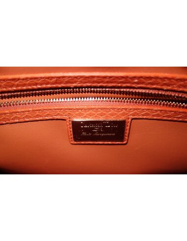 SAC LADY DIOR PYTHON ORANGE GM