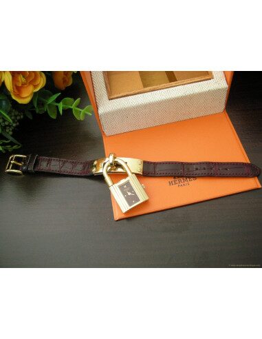 MONTRE HERMES KELLY BRACELET CROCODILE/LEZARD