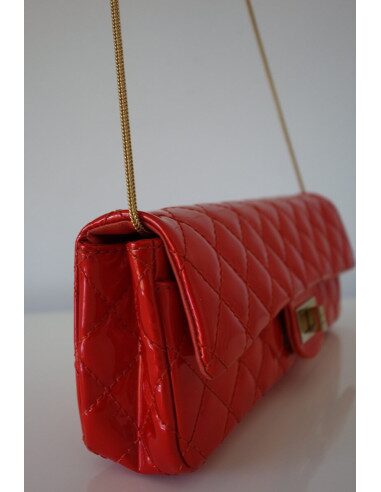 SAC BAGUETTE CHANEL 2.55 ROUGE