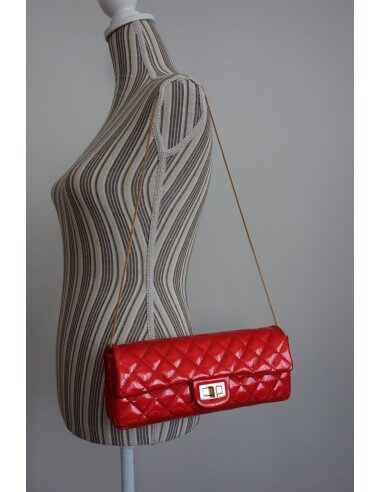 SAC BAGUETTE CHANEL 2.55 ROUGE