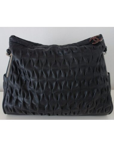 SAC CHANEL SHOPPING CUIR NOIR 