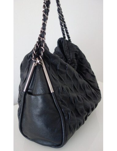 SAC CHANEL SHOPPING CUIR NOIR 