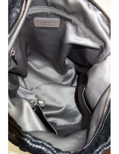 SAC CHANEL SHOPPING CUIR NOIR 