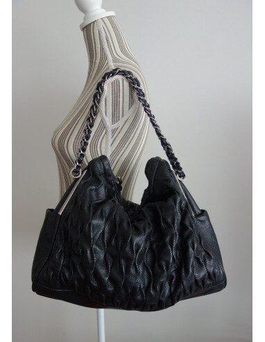 SAC CHANEL SHOPPING CUIR NOIR 