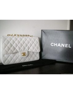 SAC CHANEL MADEMOISELLE BLANC GRAND MODELE 2.55 2