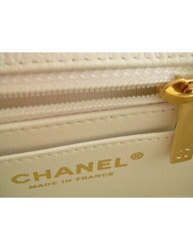 SAC CHANEL MADEMOISELLE BLANC GRAND MODELE 2.55