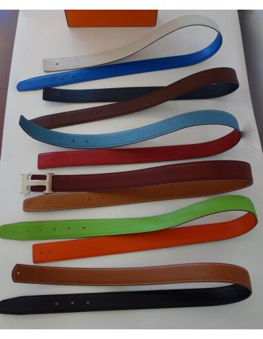 6 CEINTURES REVERSIBLES HERMES 