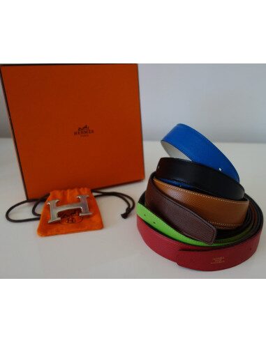 6 CEINTURES REVERSIBLES HERMES 