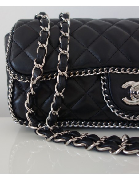 Sacs Chanel Baguette Argenté d'occasion