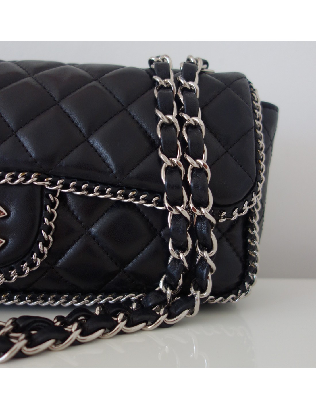 Sacs Chanel Baguette Argenté d'occasion