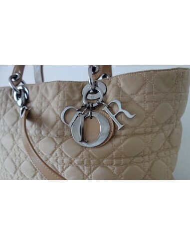 SAC LADY DIOR GM BEIGE