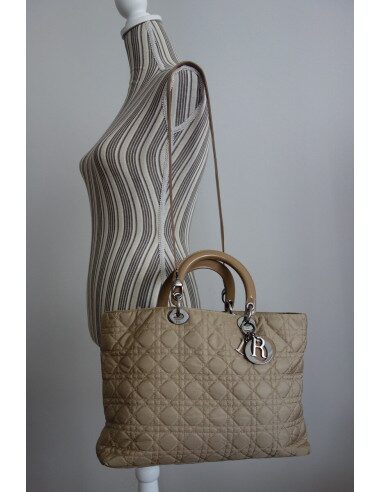 SAC LADY DIOR GM BEIGE