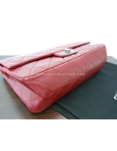SAC CHANEL 2.55 JUMBO ROUGE BORDEAUX