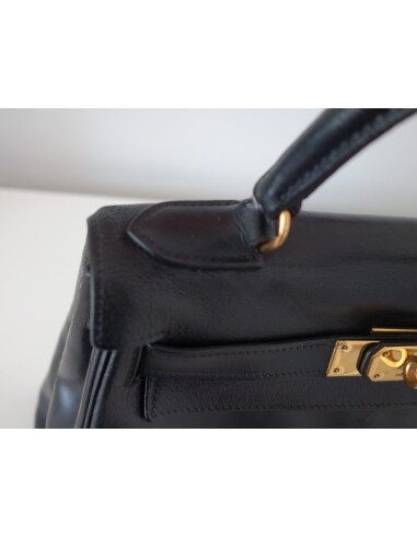 SAC HERMES KELLY VINTAGE 28 NOIR