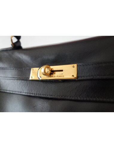 SAC HERMES KELLY VINTAGE 28 NOIR