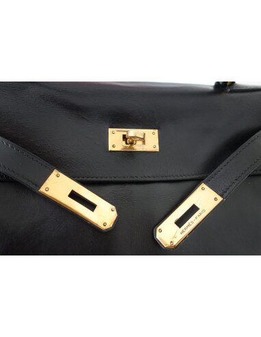SAC HERMES KELLY VINTAGE 28 NOIR