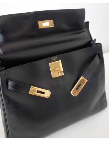 SAC HERMES KELLY VINTAGE 28 NOIR