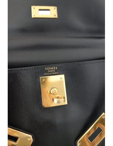 SAC HERMES KELLY VINTAGE 28 NOIR