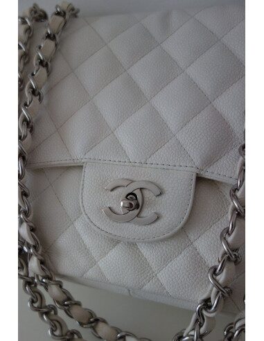 SAC CHANEL CLASSIQUE BLANC GM