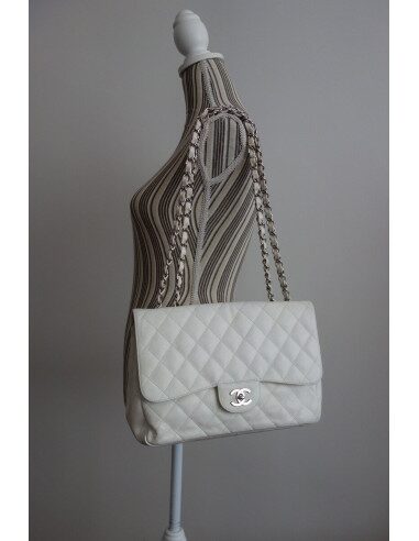 SAC CHANEL CLASSIQUE BLANC GM
