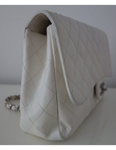SAC CHANEL CLASSIQUE BLANC GM