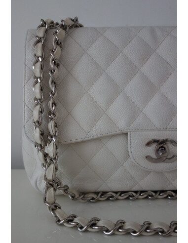 SAC CHANEL CLASSIQUE BLANC GM