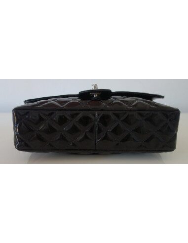 SAC CHANEL TIMELESS CUIR VERNI NOIR 