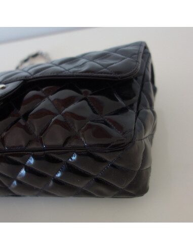 SAC CHANEL TIMELESS CUIR VERNI NOIR 