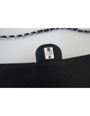 SAC CHANEL TIMELESS CUIR VERNI NOIR 