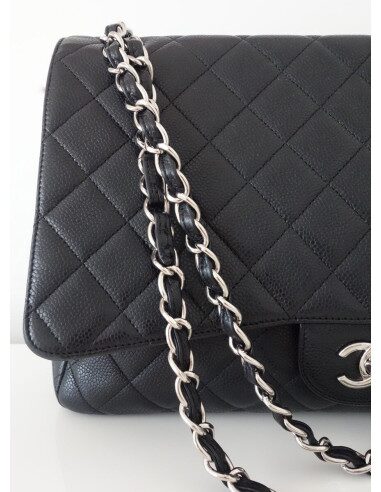 SAC CHANEL CLASSIQUE JUMBO CAVIAR NOIR